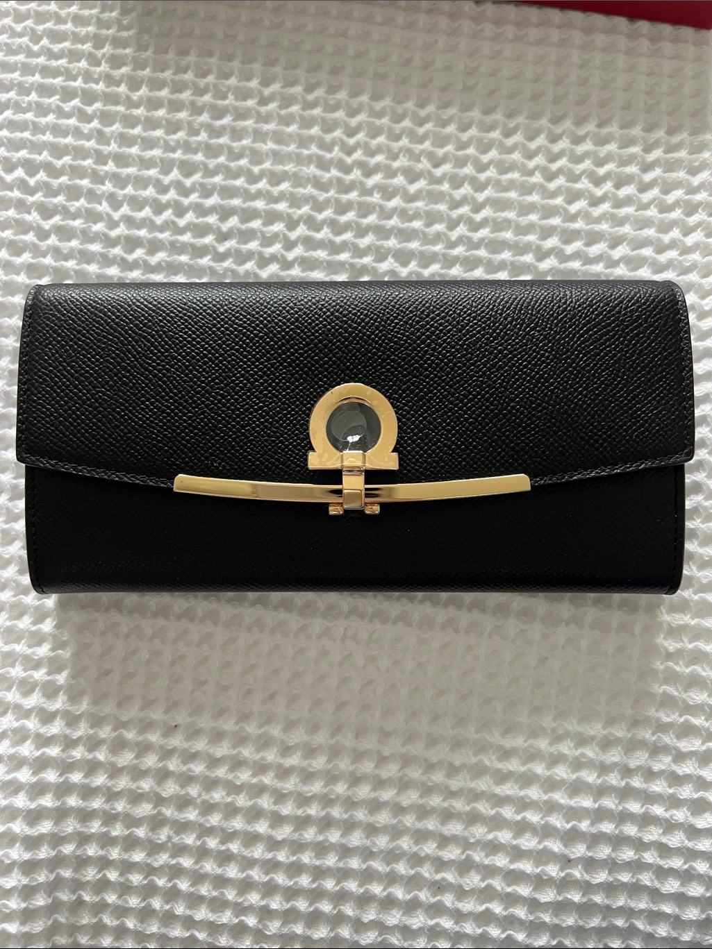 New Genuine Salvatore Ferragamo Icona Clip Continental Wallet